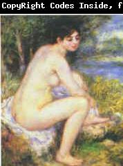 Pierre Renoir  Female Nude in a Landscape